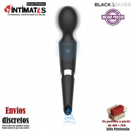 Beck · Masajeador wand con succionador · Black&Silver