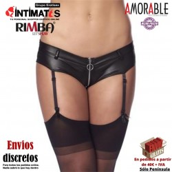 No. 1525 · Pantalones con liguero, cremallera y medias · Amorable