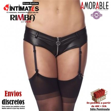 No. 1525 · Pantalones con liguero, cremallera y medias · Amorable