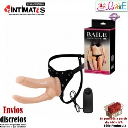 Jessica · Arnés con doble consolador y vibración · Baile