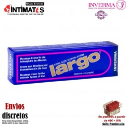 Largo · Crema para el alargamiento y engrosamiento del pene 40ml · Inverma