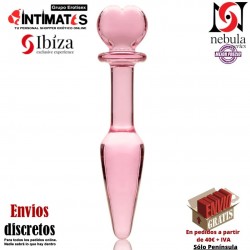 Model 7 · Plug anal Vibrador de cristal borosilicato 135mm · Nebula