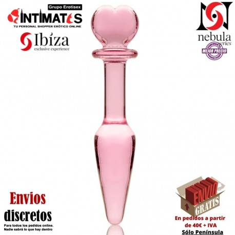 Model 7 · Plug anal Vibrador de cristal borosilicato 135mm · Nebula