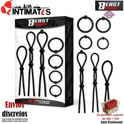 Set de 7 anillos de silicona para el pene · Beast Rings