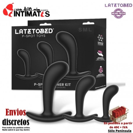 P-Spot Trainer Kit  · Set de 3 Masajeadores Prostáticos · Latetobed
