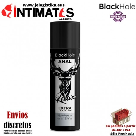 Anal Relax Extra Dilatación · Lubricante a base de silicona 100ml · BlackHole