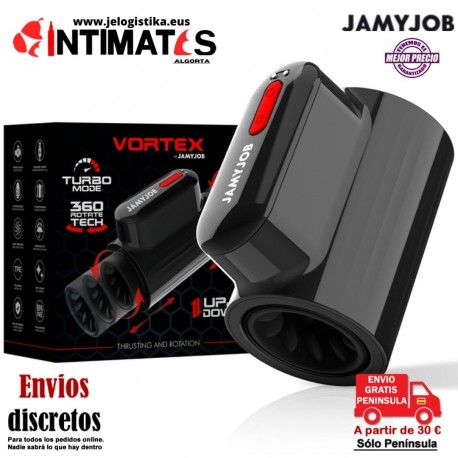 Vortex · Masturbador masculino con empuje y rotación · Jamyjob