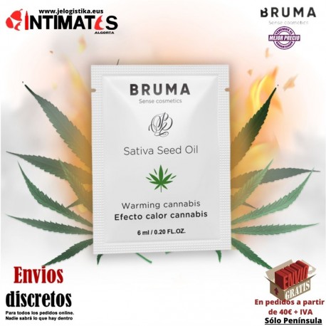 Gel deslizante con efecto calor y sabor a cannabis 6ml · Bruma