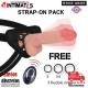 Arnés + Vibrador con rotación Liquid Silicone Apache - 220mm · Rock Army