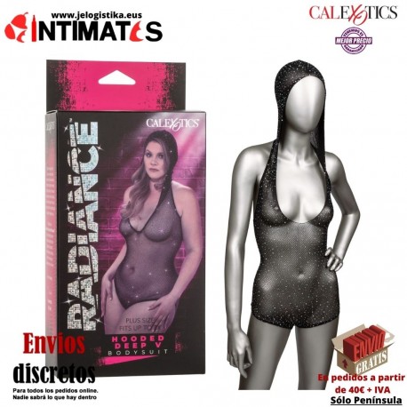 Radiance™ · Body Suit en V profundo con capucha de talla grande · CalExotics
