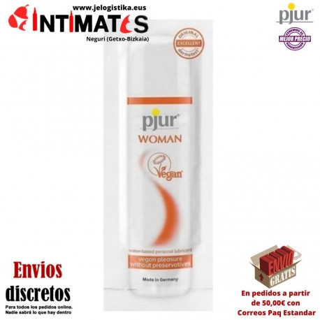 Woman Vegan 2ml · Lubricante a base de agua · Pjur