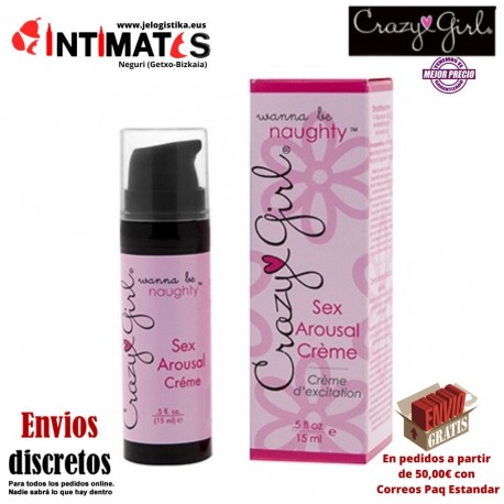 Crazy Girl 15ml · Gel estimulante para el clítoris · Wanna be Naughty 
