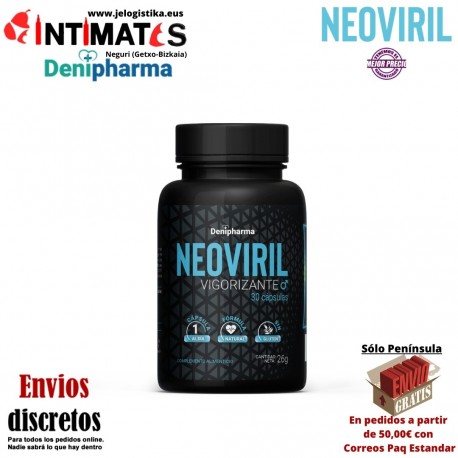 Neoviril 30 cap. · Elimina los problemas de erección · Denipharma