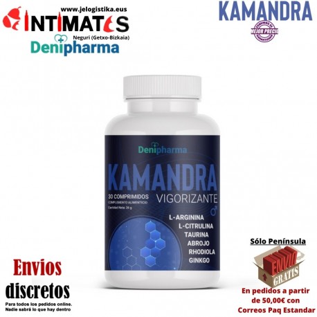 Kamandra 30 cap. · Elimina los problemas de erección · Denipharma