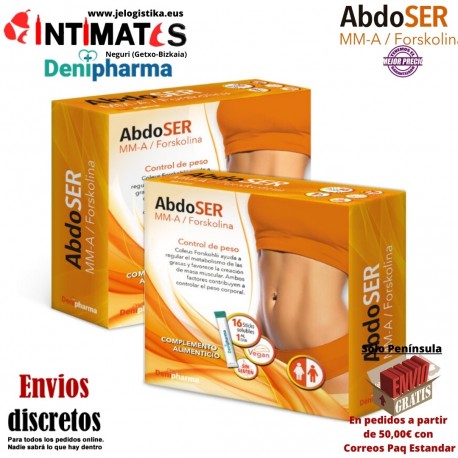 Abdoser 16 sticks · Elimina la grasa visceral · Denipharma