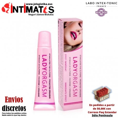 Lady Orgasm · Estimula el clítoris - Favorece el orgasmo · Labo Intex-Tonic