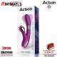 No. Three · Vibrador rotador con bolas giratorias 360º y rueda estimuladora · Action