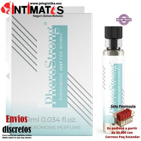 Just for Women 1ml · Perfume con feromonas para mujeres · PheroStrong