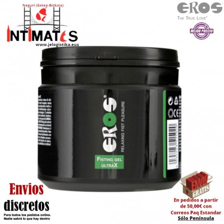 Fisting Gel UltraX 500 ml · Lubricante hibrido · Eros
