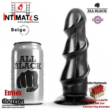 Triple Wand · Consolador realístico con 3 volúmenes 170mm · All Black