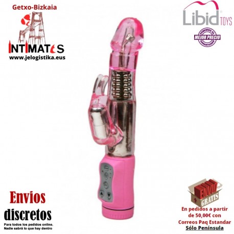 Deep Bunny · Vibrador con perlas giratorias · Libid Toys
