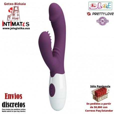 Butterfly Kiss · Vibrador y estimulador punto G 200mm · Pretty Love