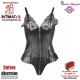 Body de piel sintética con cremallera · Queen Lingerie