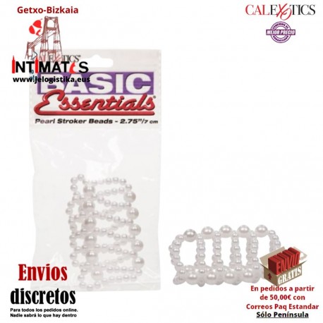 Pearl Stroker Beads™ · Funda con perlas que realzan y estimulan · Basic Essentials™