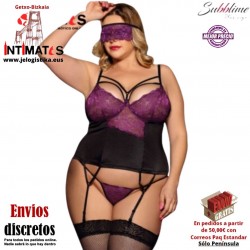 No. 80419 · Corsé con tanga y antifaz - Queen Plus · Subblime