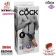 11" Arnés con sistema de tirantes y dildo hueco- Carne · King Cock