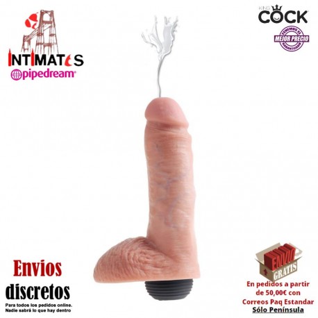Squirting Cock 11" w/Balls Flesh · Consolador eyaculador · King Cock