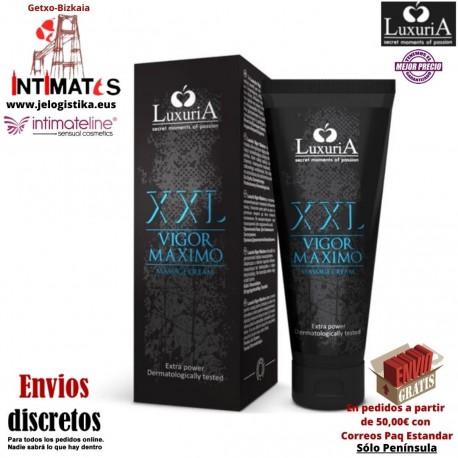 Vigor Máximo XXL · Gel para el desarrollo del pene · LuxuriA