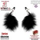 Pinzas para los pezones con plumas negras · Kink