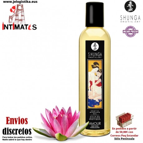 Aceite para masajes eróticos con aroma - 250ml · Shunga