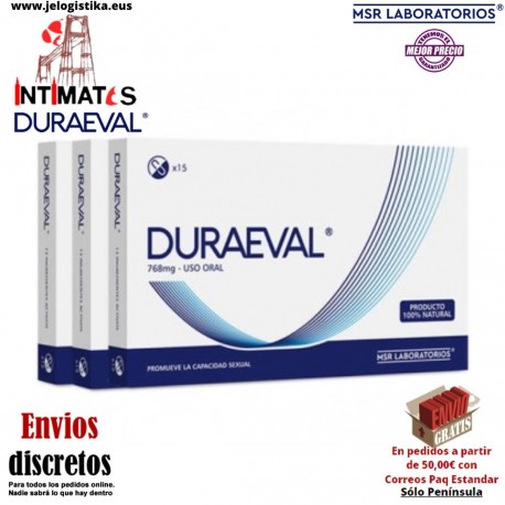 Duraeval 45cap. · Favorece las relaciones sexuales · MSR Lab