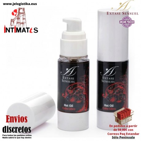 Hot Oil · Aceite de masaje con estimulante 30 ml · Extase Sensuel