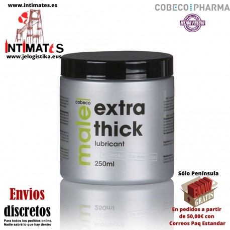 Male Extra Thick 250 ml · Lubricante íntimo con textura extra gruesa · Cobeco