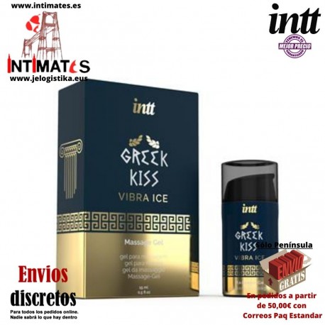 Greek Kiss · Gel efecto frio para zona anal 15 ml · intt