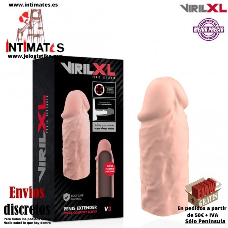 V3 Extensión y funda para el pene · Añade hasta un 30% · VirilXL