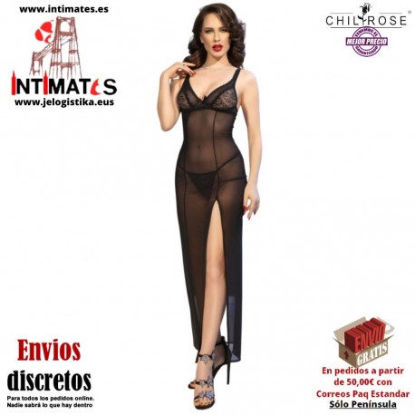 CR-4723 · Camisón largo negro · Chilirose