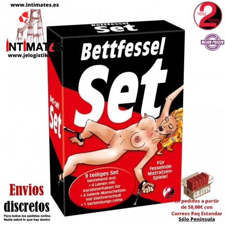 Bettfessel · Set de bodage negro de 9 piezas · You2toys