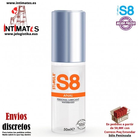 S8 50 ml · Lubricante anal a base de agua · Stimul8