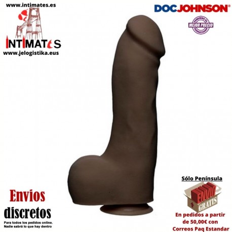 Master D - Ultraskyn™ 304mm · Pene realista con escroto · The D™ Doc Johnson