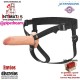 Hollow Silicone Strap-on 8" · Arnés con dildo hueco Dual Density · Fantasy X-Tensions