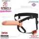Hollow Silicone Strap-on 8" · Arnés con dildo hueco Dual Density · Fantasy X-Tensions