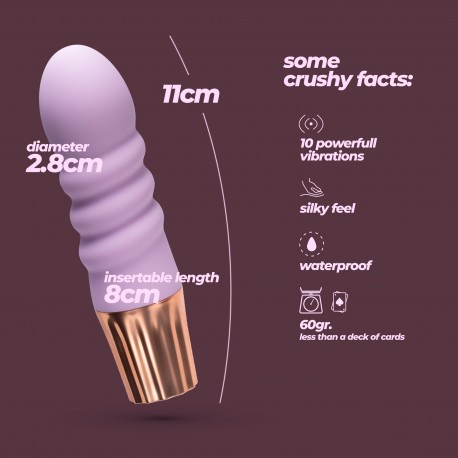 Mellow Bubbles · Mini vibrador recargable · Crushious