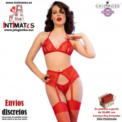 CR-4848 · Conjunto de encaje rojo · Chilirose
