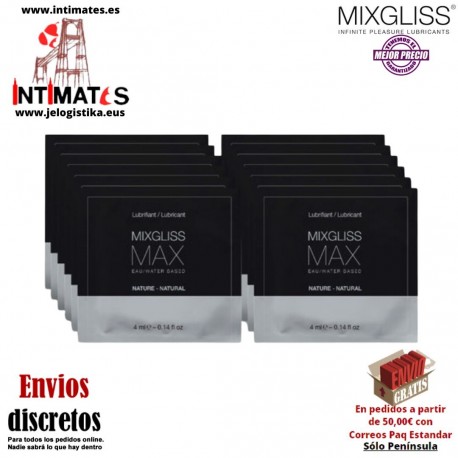 Max · Lubricante dilatador anal 4mlx12 uds. · Mixgliss