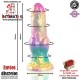Iris · Dildo con testículos arcoiris de placer · Epic