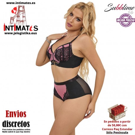 No. 95558 · Conjunto de encaje y malla con Sujetador Push-up · Subblime